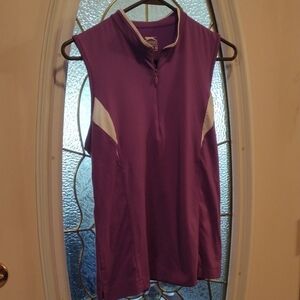 Slazenger Purple Muscle Tee with White Accents
